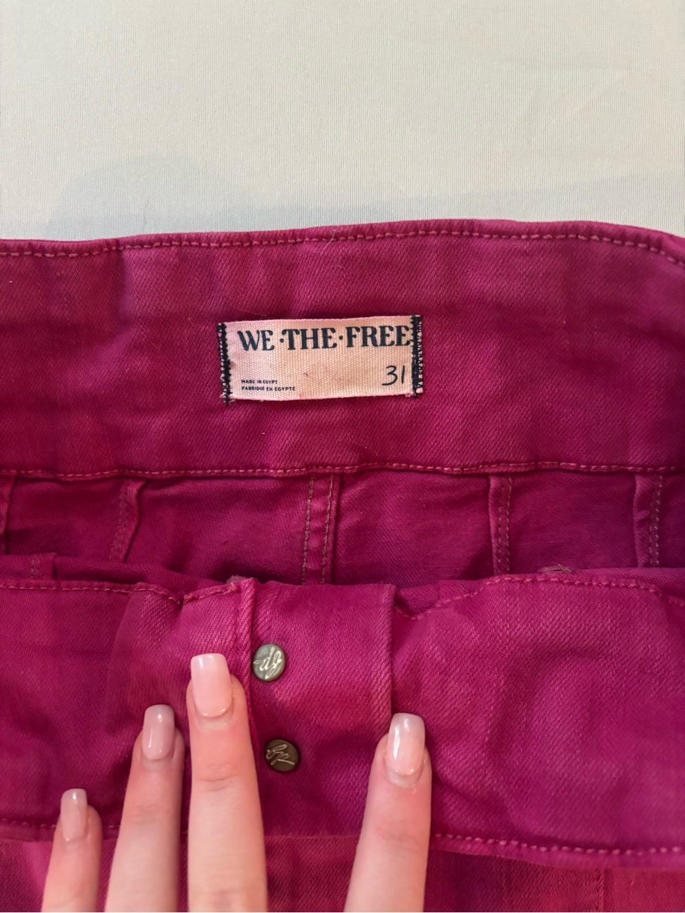 Free People Magenta High-Rise Jean Flare Jeans - Picture 5 of 6